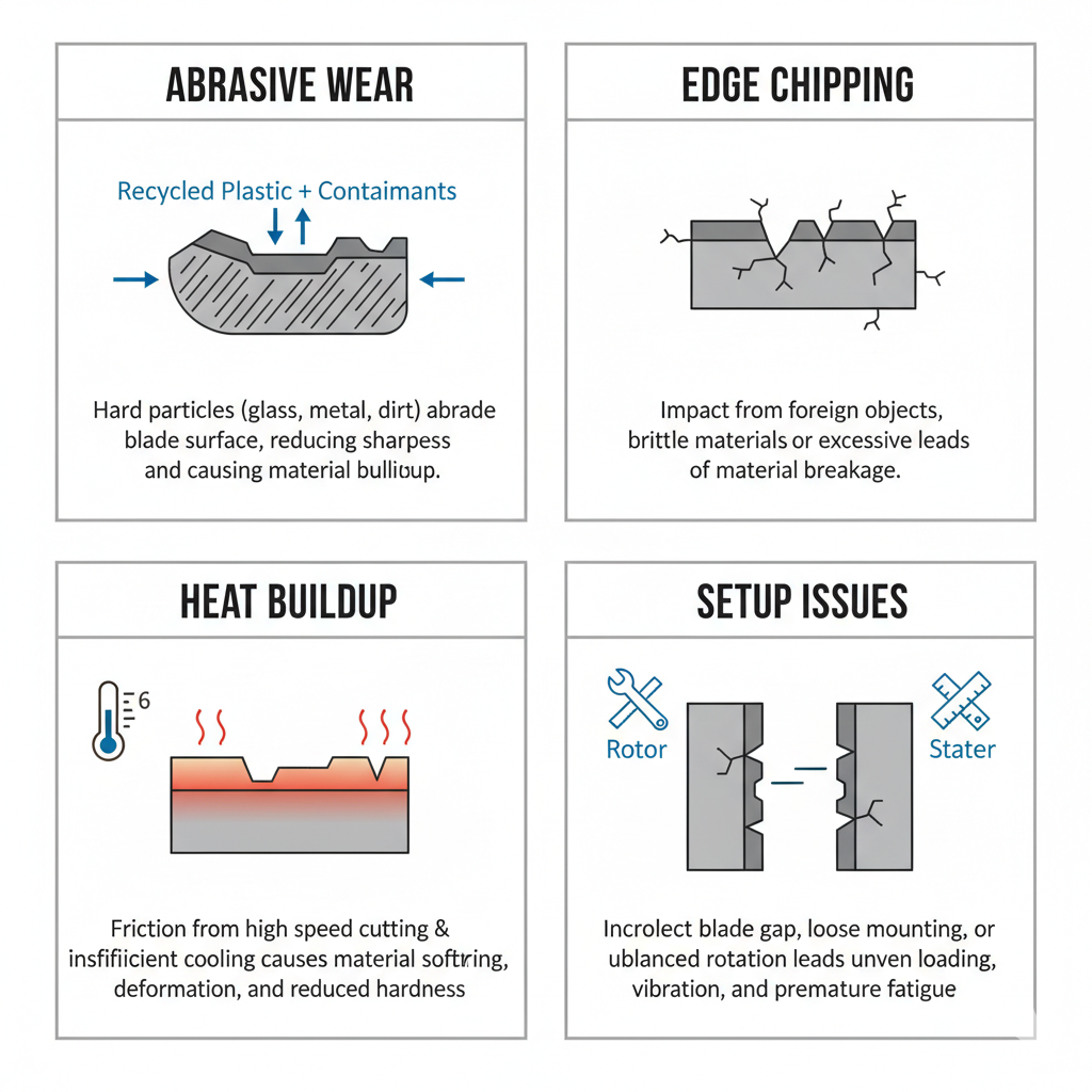 Factors affecting blade lifespan