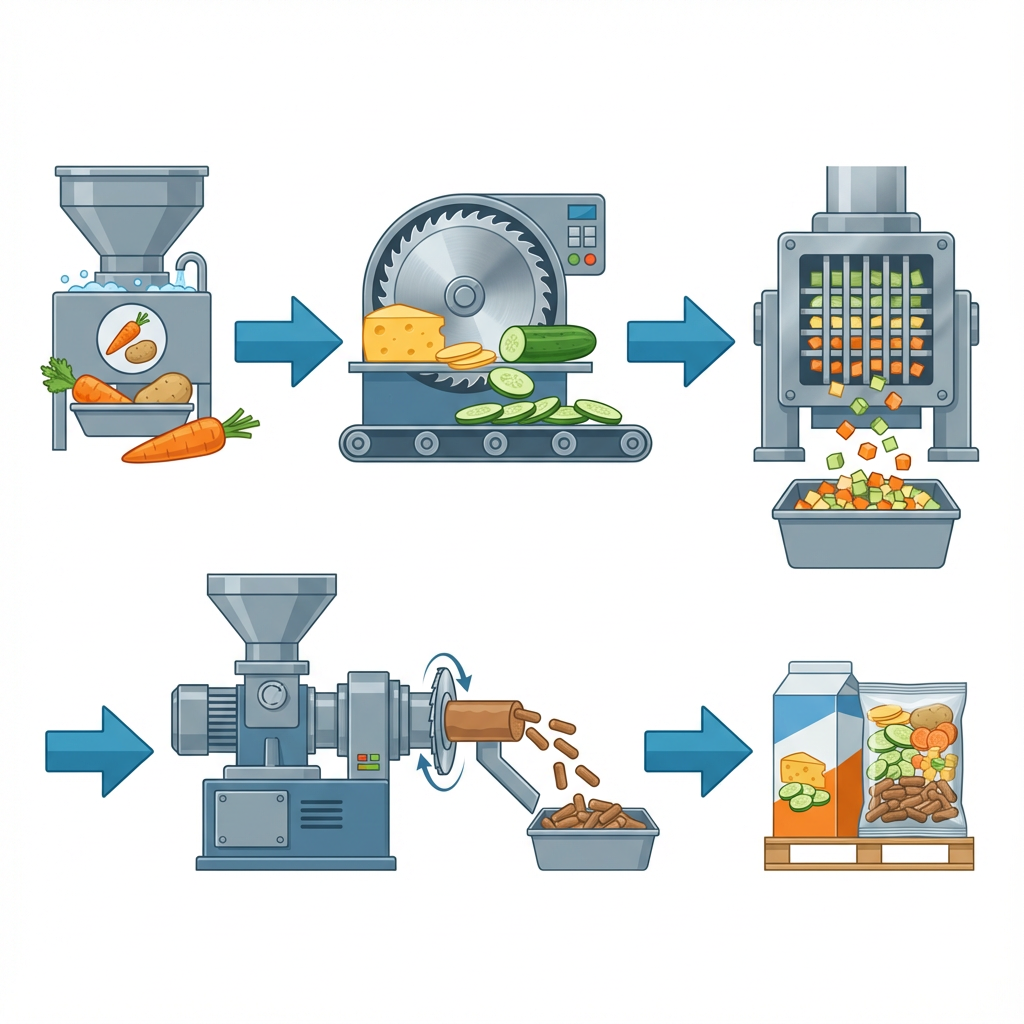 The manufacturing process of food processing blades
