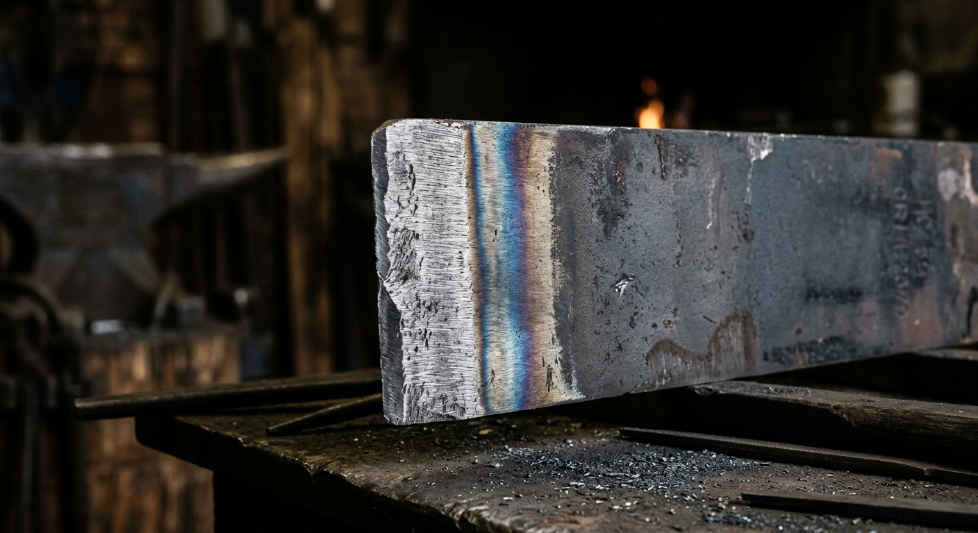 High-carbon steel shredder blade with ground edge finish for industrial recycling application